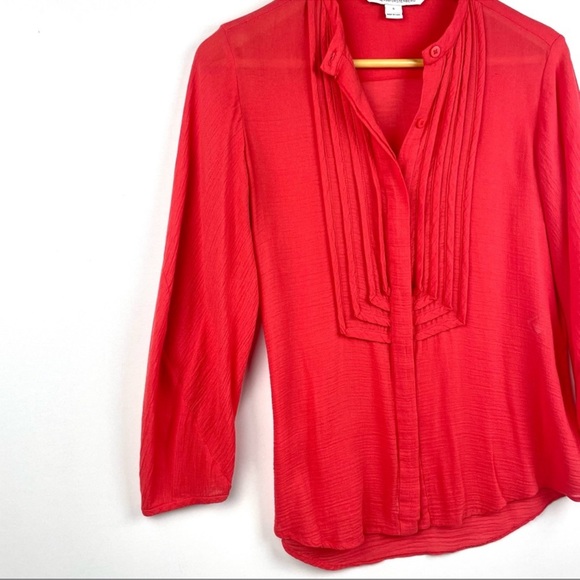 DIANE VON FURSTENBERG Hatti Coral Blouse 0 - Picture 4 of 6